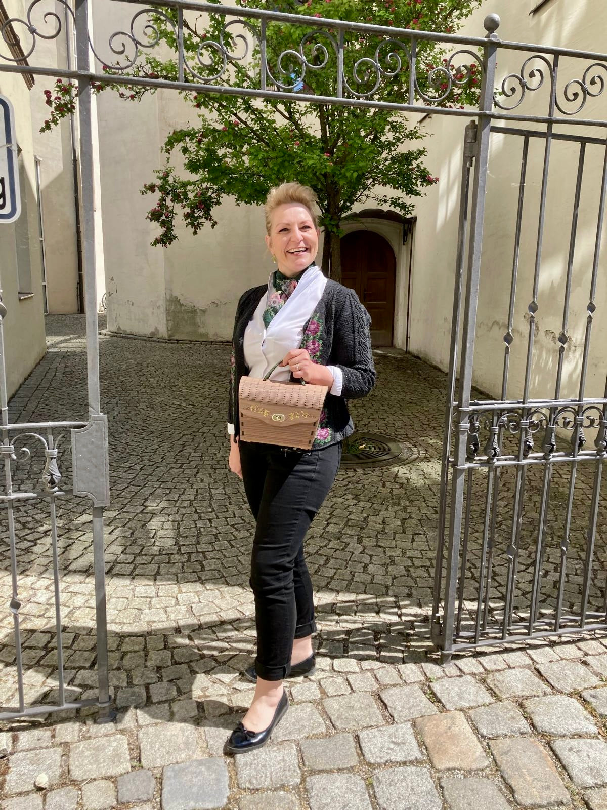 "Dirndl Tasche Holz handgemacht"
